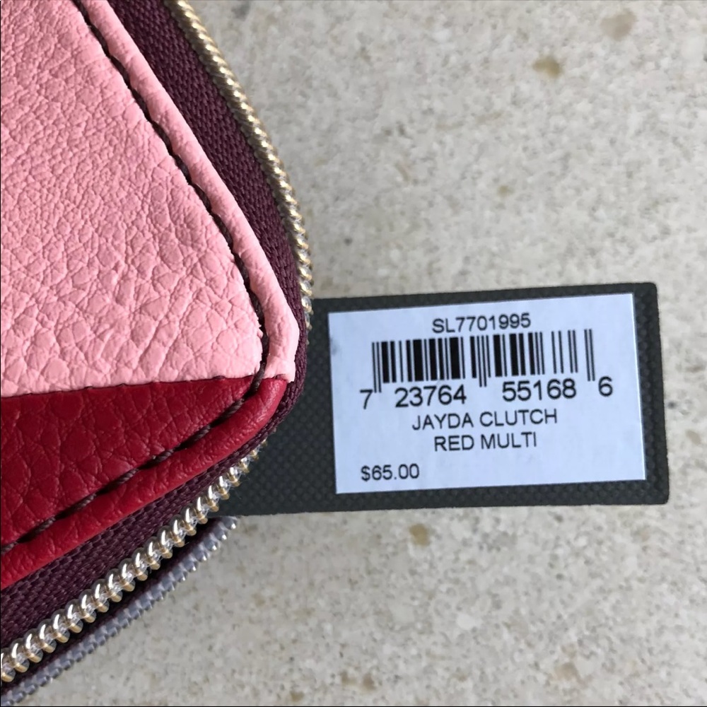 Fossil Red Multi Colorblock clutch wallet ❤️ - Picture 2 of 8